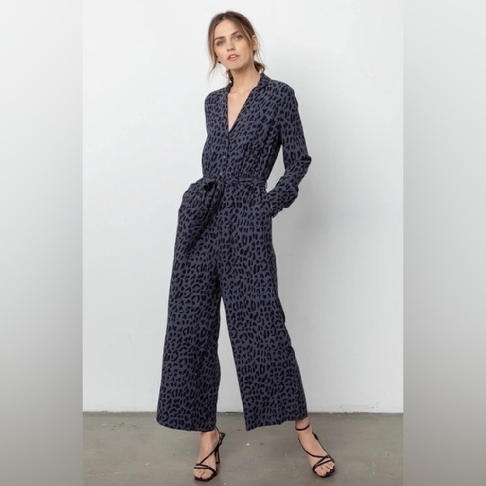 Rails charcoal leopard jumpsuit